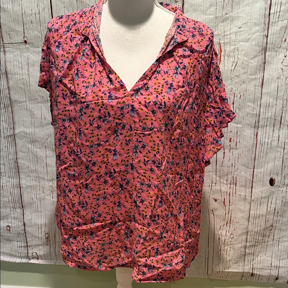 GAP Pink Floral Women's Blouse